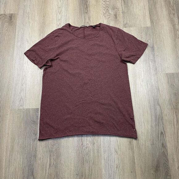 Scotch & Soda Shirt Mens XL Maroon Heathered Crewneck Casual Soft Tee T-Shirt - Picture 1 of 9
